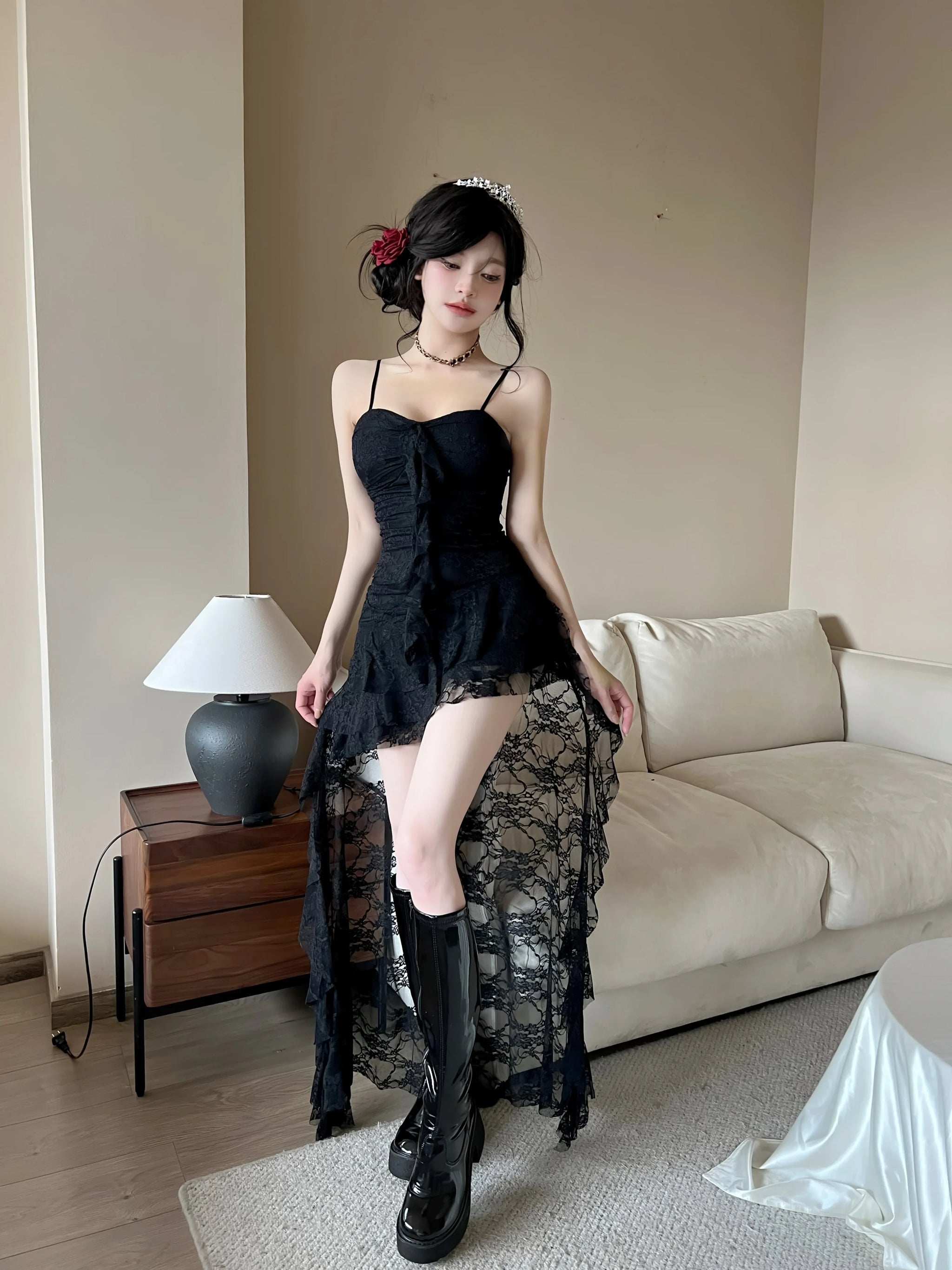 Dark Coquette Lace Dress