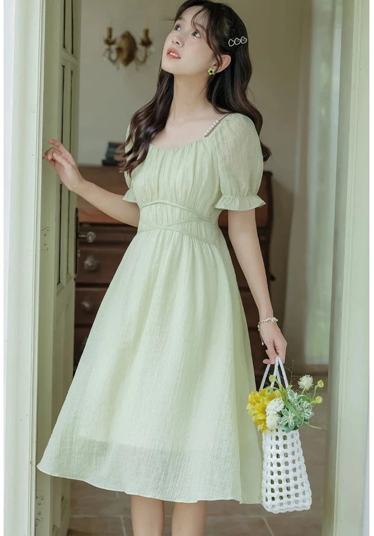 Ethereal Fairy Dress with Pearl Shoulder Straps Fairy Dresses Ethereal Fairy Dress with Pearl Shoulder Straps Fairy Dresses