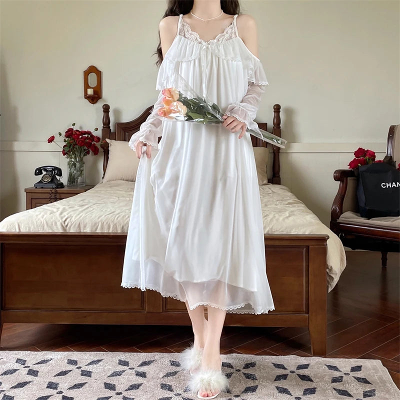 Moonbeam Lover Angelcore Aesthetic Nightgown