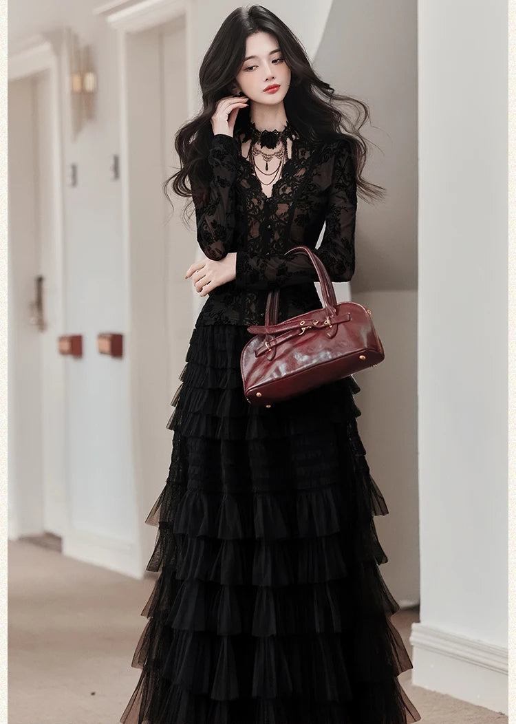 Shadow Flames 3-Piece Romantic Goth Set