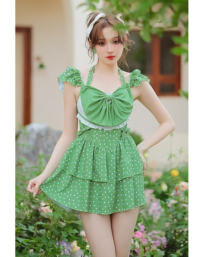 Green Witch Cottagecore Skirted Swimsuit