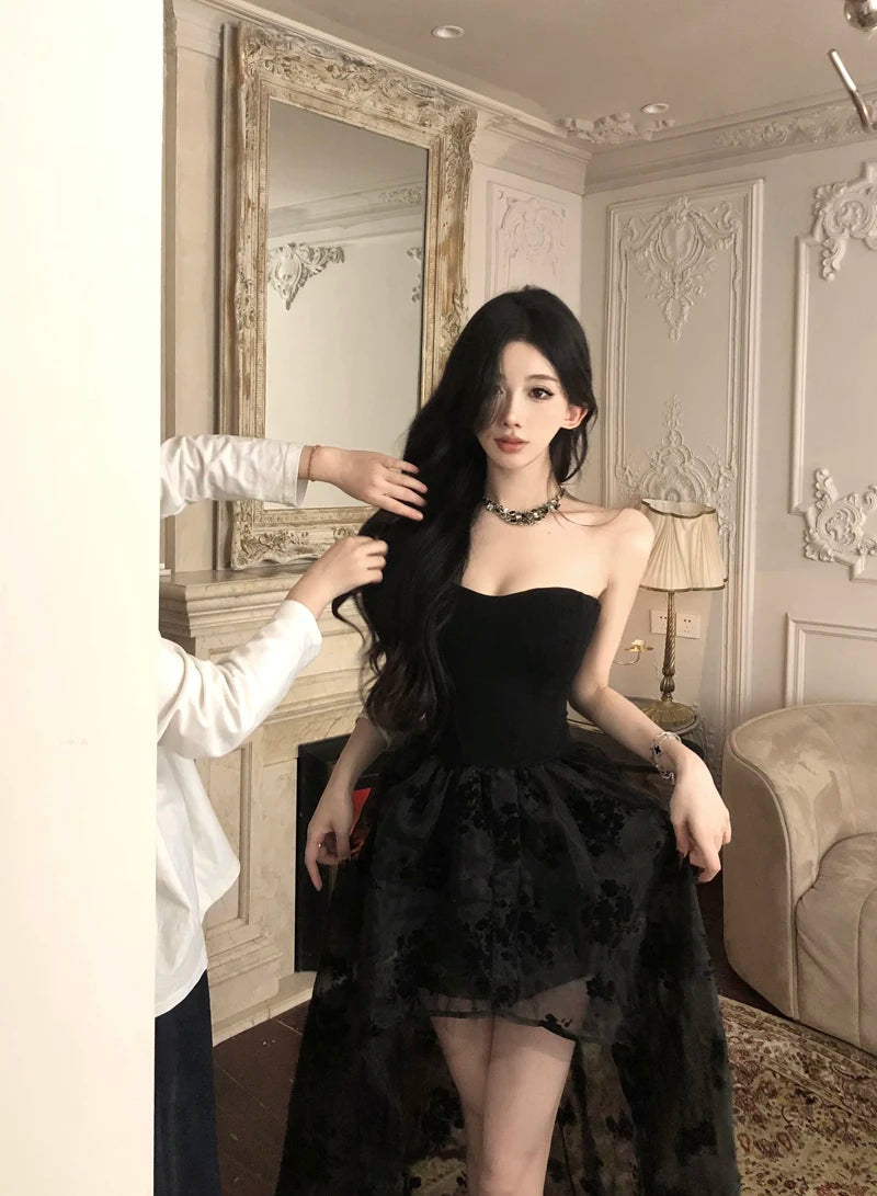 Haunting Flowers Dark Romantic Goth Dress