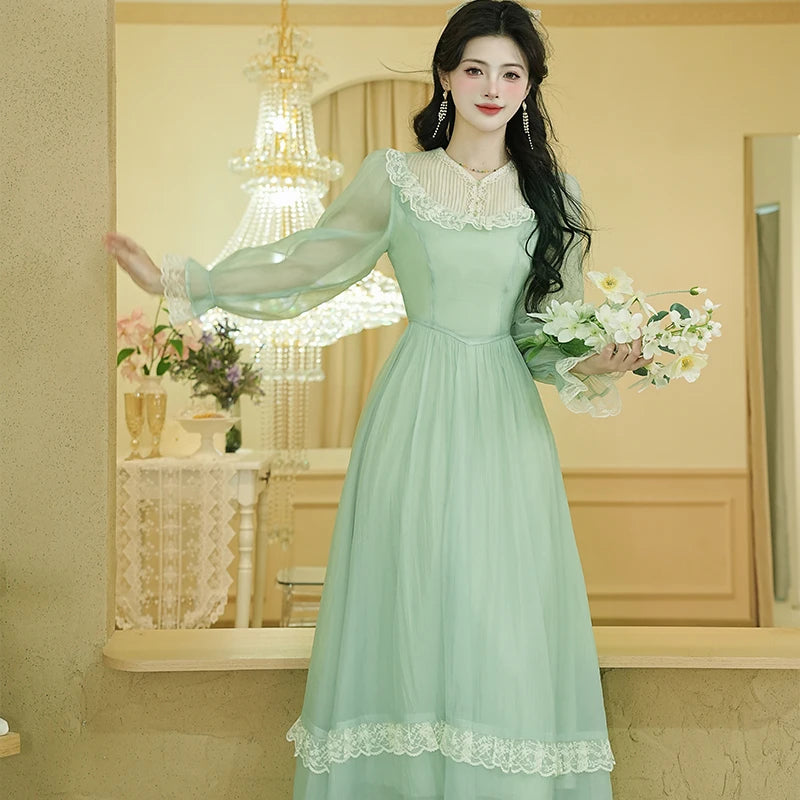 Honey & Lime Meadow Vintage-Inspired Princesscore  Dress