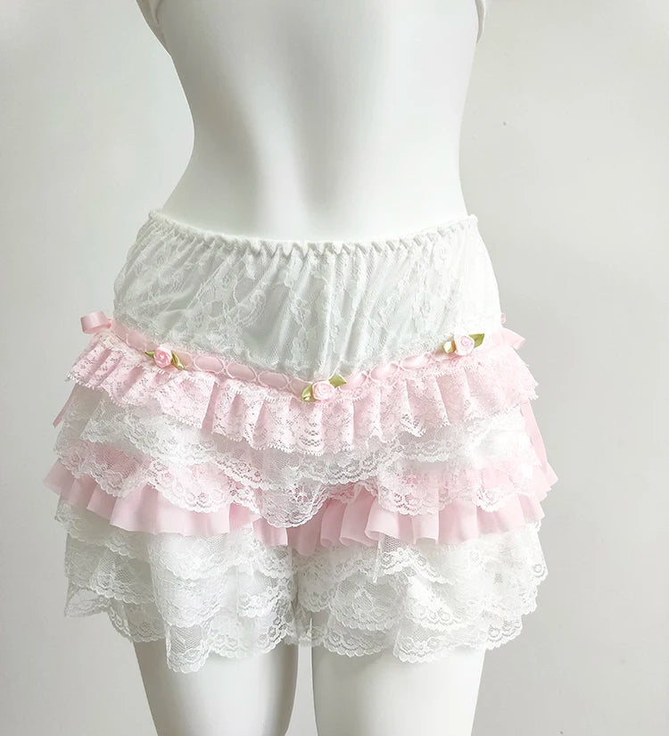 Lovely Wish Coquette Style Ruffle Bloomers