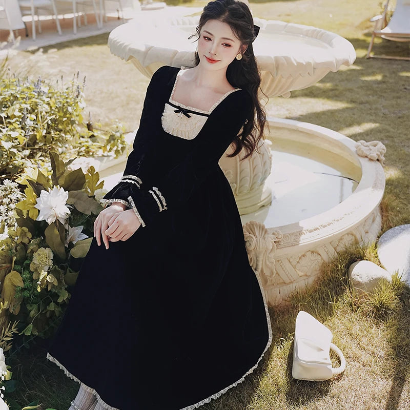 black dress princess Sparkly Bodice Evening Maxi 2026 Sleeveless A Line Formal Prom Gown with High Slit and Pockets for Wedding Guest, Black 3 Years (100cm) 56 22.05 55 21.65 50 19.69 3 Aesthetic Black Dress Princess Aesthetic