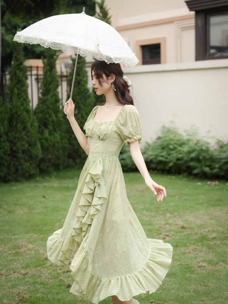 Peridot Green Fairy Dress