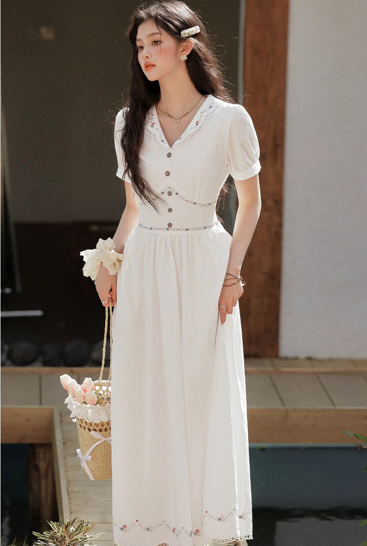 Morning Air Cotton Cottagecore Dress