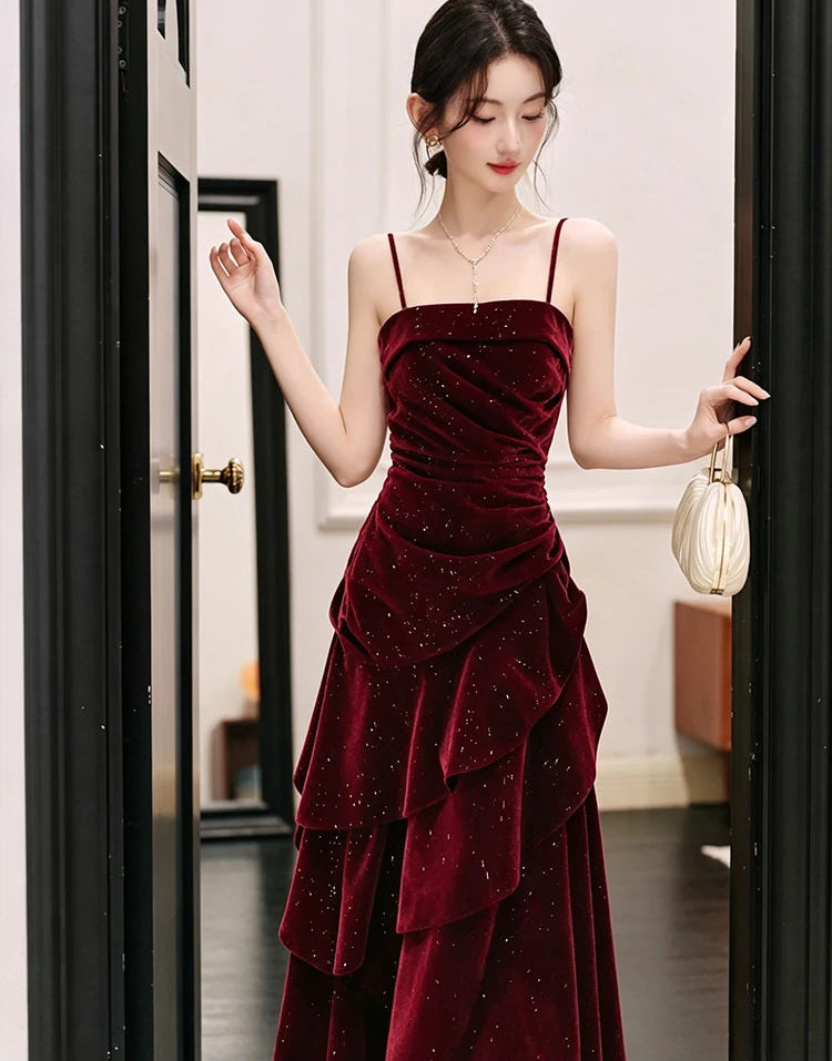 Bloodmoon Rose Vampirecore Dark Romantic Velvet Dress
