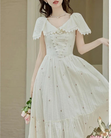 Camellia Snowspring Romantic Princesscore Dress
