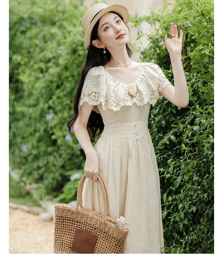 Mountain Flower Edwardian-style Lace Dress