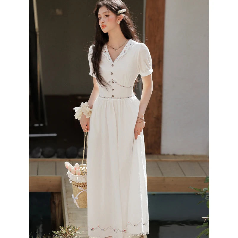 Morning Air Cotton Cottagecore Dress
