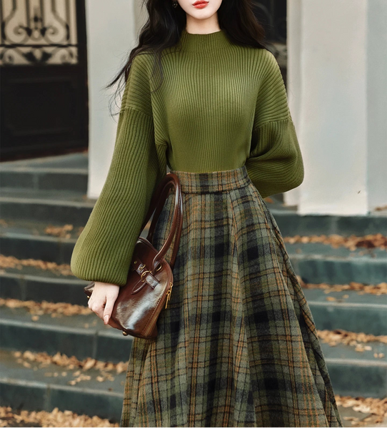 Autumn Fog 2-Piece Dark Academia Wool Set