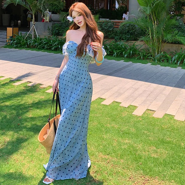 Sapphire Muse Polka Dot Coquette Dress