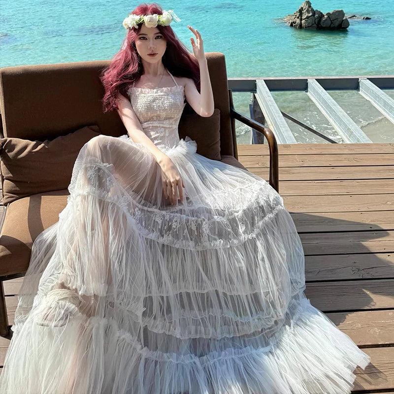 long white sheer Ethereal Fairy Dress white fairycore dress fairy dresses long white sheer Ethereal Fairy Dress white fairycore dress fairy dresses