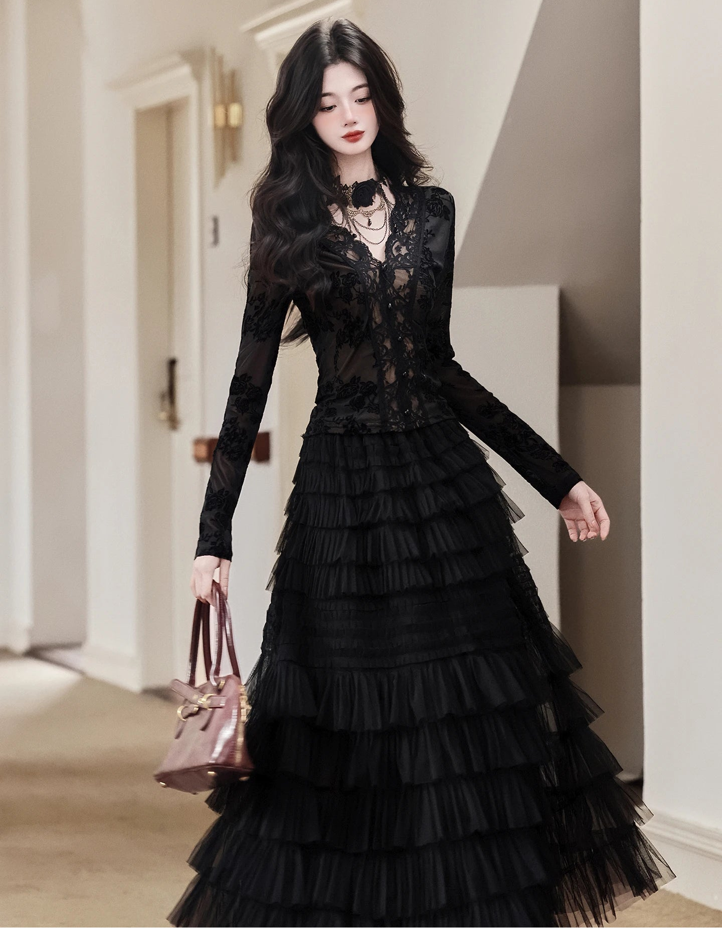 Shadow Flames 3-Piece Romantic Goth Set