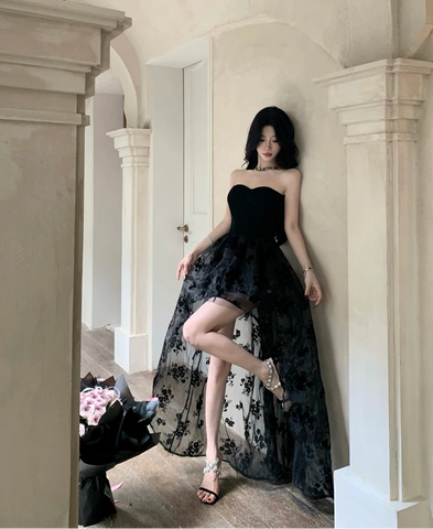 Haunting Flowers Dark Romantic Goth Dress