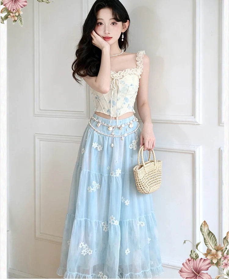 Aphrodite Aura Ethereal Essence Fairycore Princess 2-Piece Set