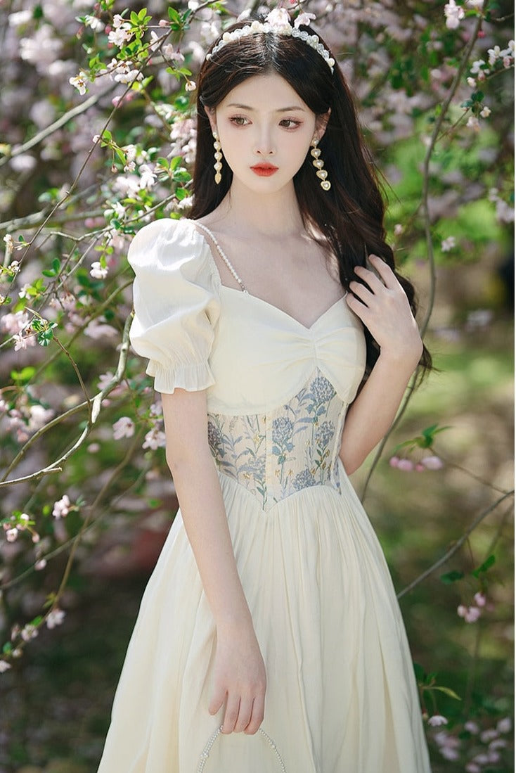 Vintage-style Romantic Royalcore Dress Vintage Corset Dress
