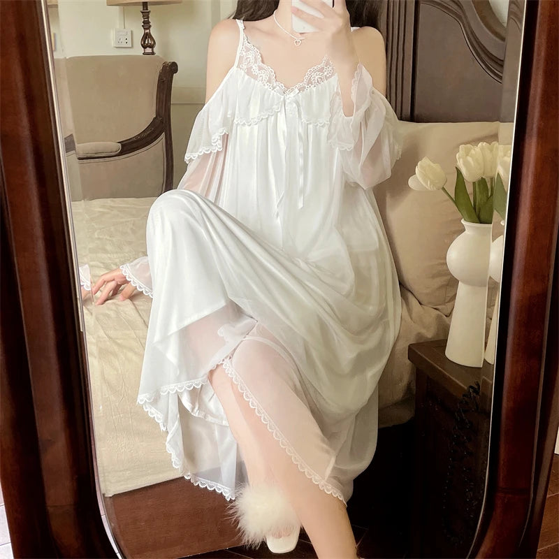 Moonbeam Lover Angelcore Aesthetic Nightgown