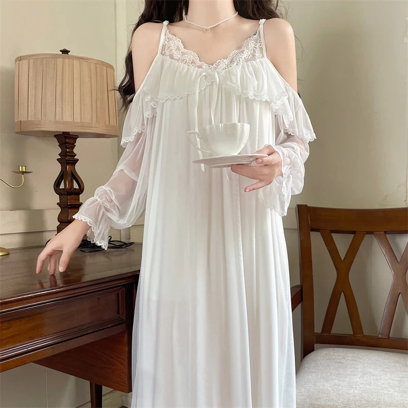 Moonbeam Lover Angelcore Aesthetic Nightgown