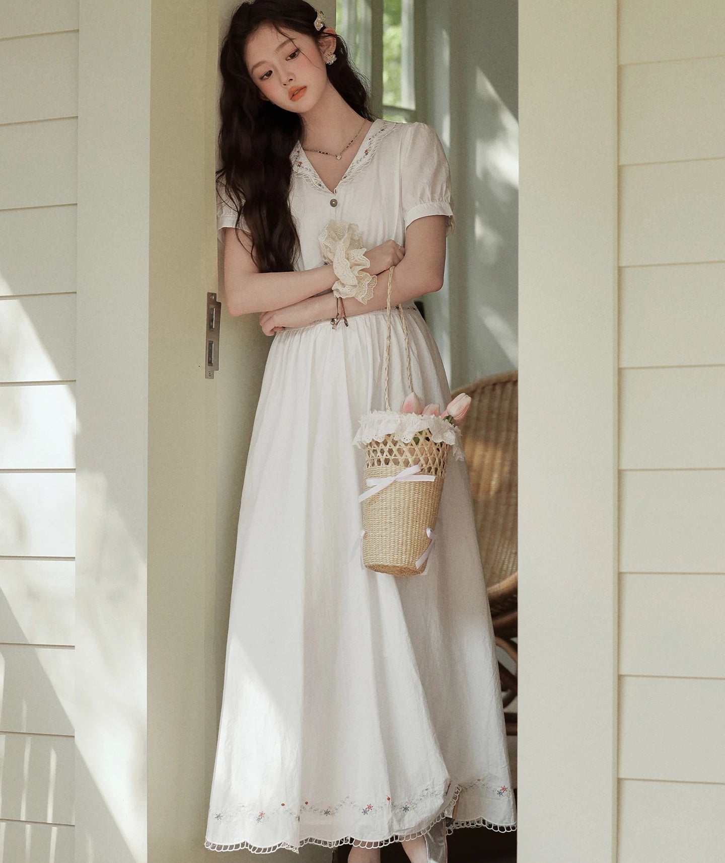 Morning Air Cotton Cottagecore Dress