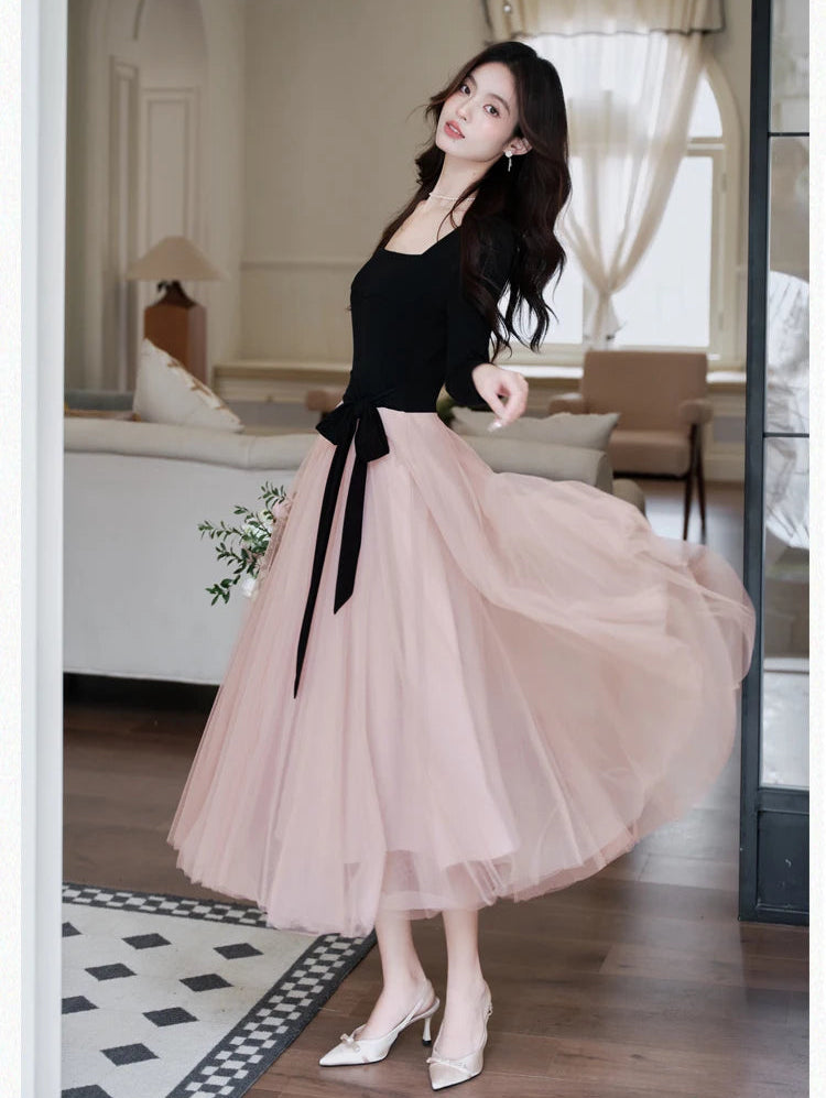 Petal Shadow Balletcore Dress