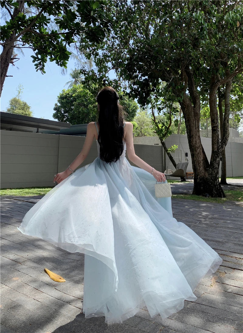 Iridia Light Blue Ethereal Fairy Dress