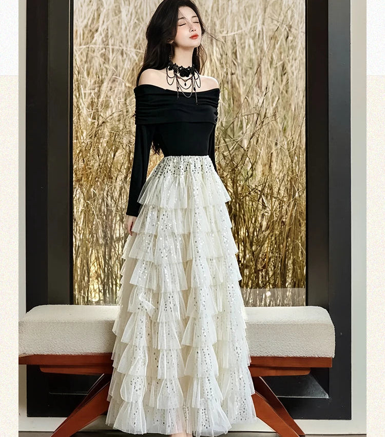 Shadow Fae Dark Fairycore Dress Set Ethereal Gothic Outfit