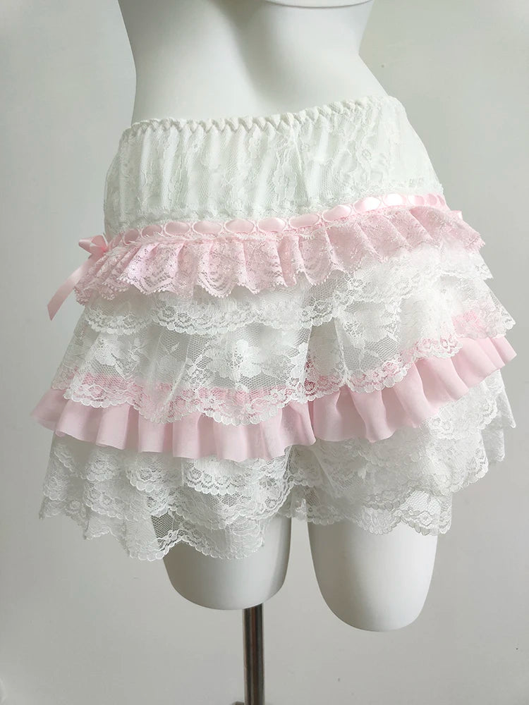 Lovely Wish Coquette Style Ruffle Bloomers