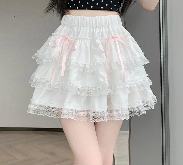 Pink Bow Coquette Skirt – Kawaii Balletcore & Girly Coquette Fashion