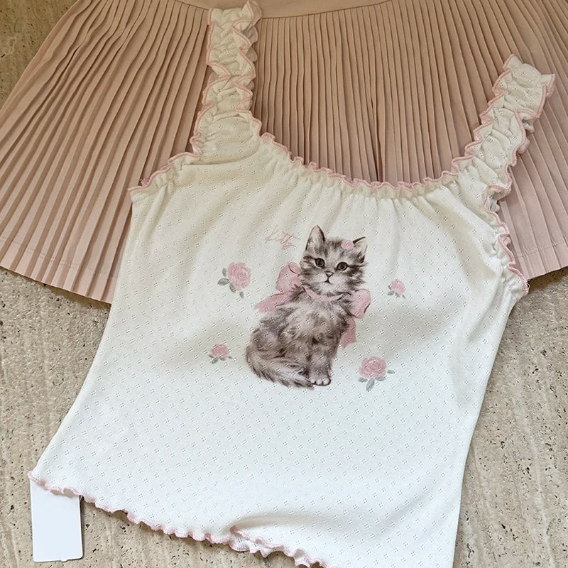 Sweet Kitten Coquette Crop Top