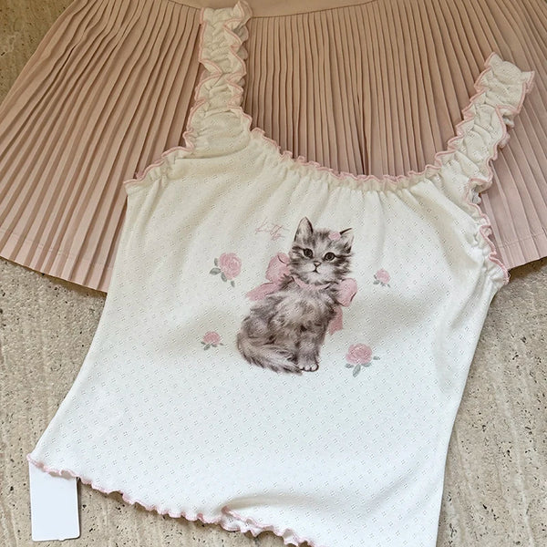 Sweet Kitten Coquette Crop Top