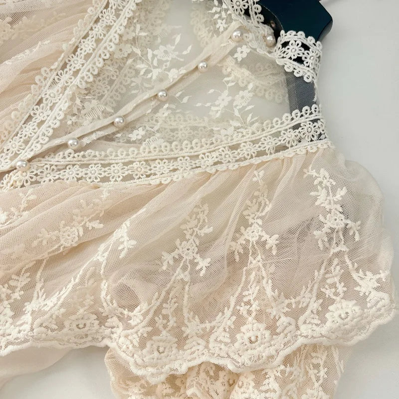 Grecian Blossom Vintage-style Lace Gunne Sax Dress