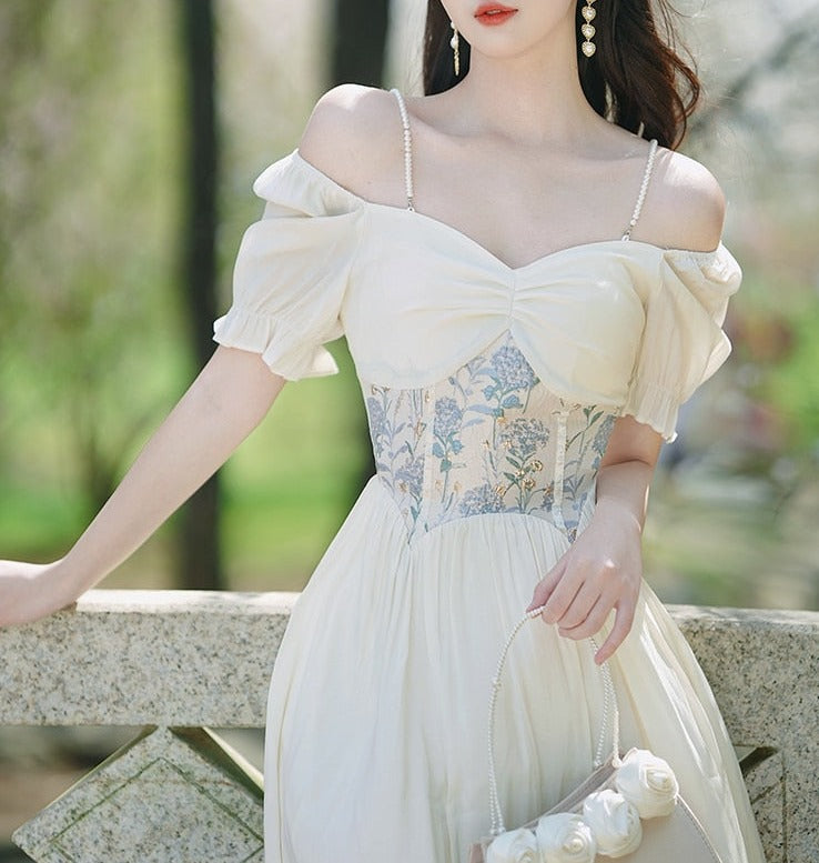 Vintage-style Romantic Royalcore Dress Vintage Corset Dress