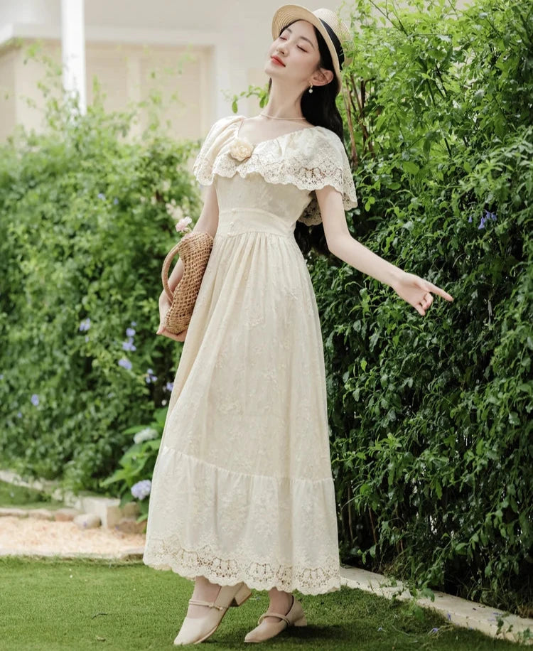 Mountain Flower Edwardian-style Lace Dress