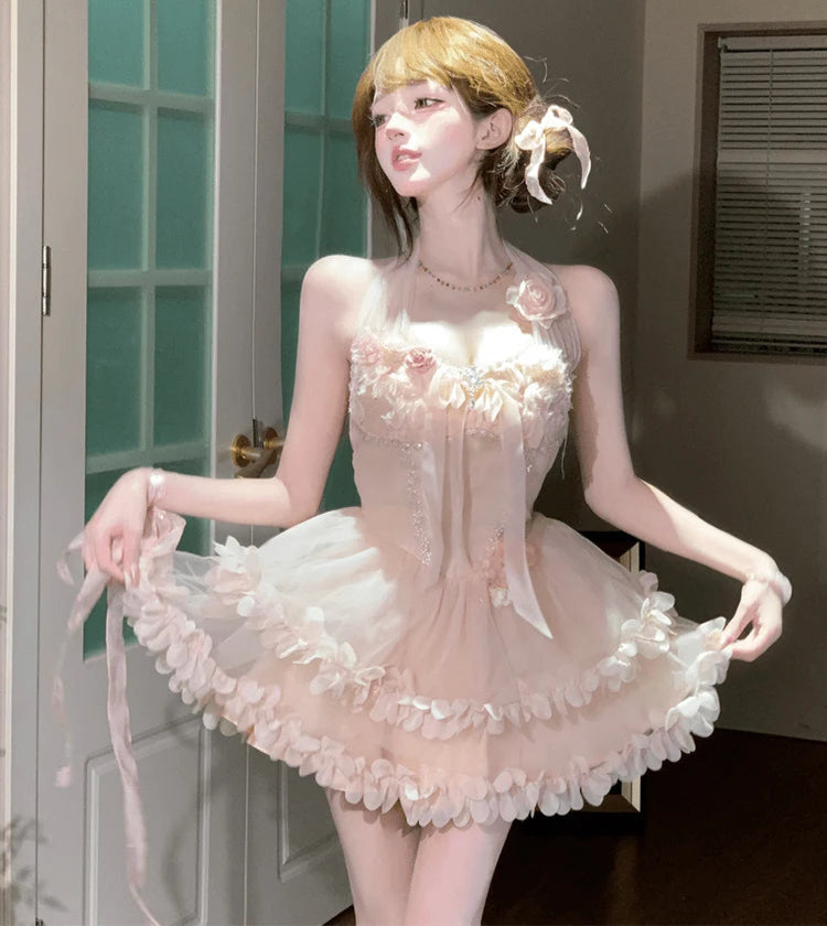 Petal Rays Balletcore Coquette Princess Dress