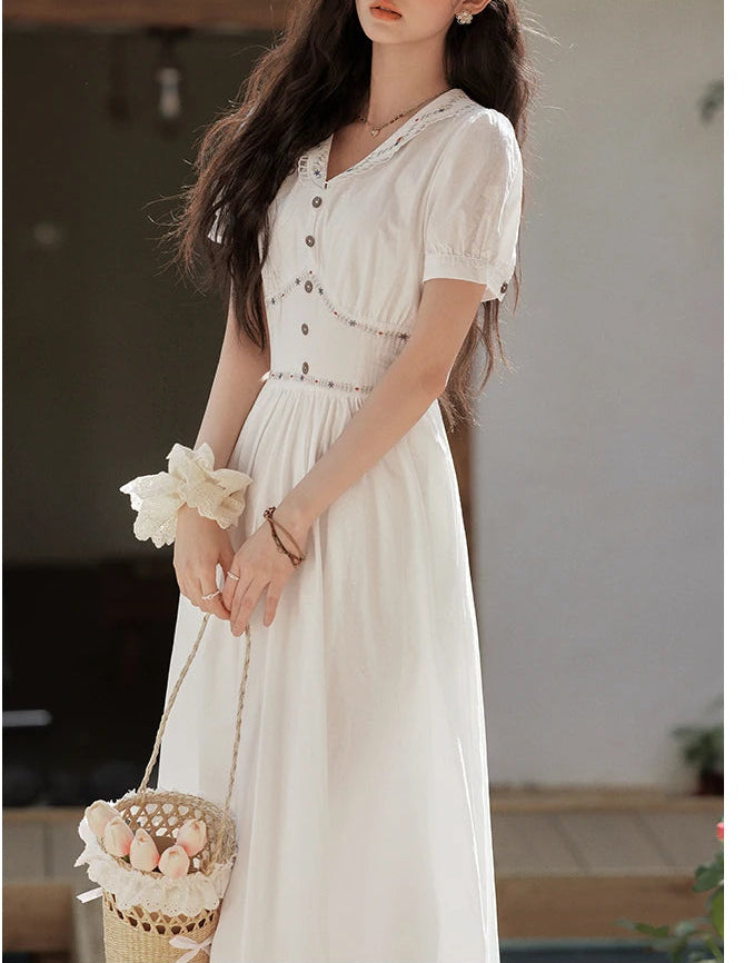 Morning Air Cotton Cottagecore Dress