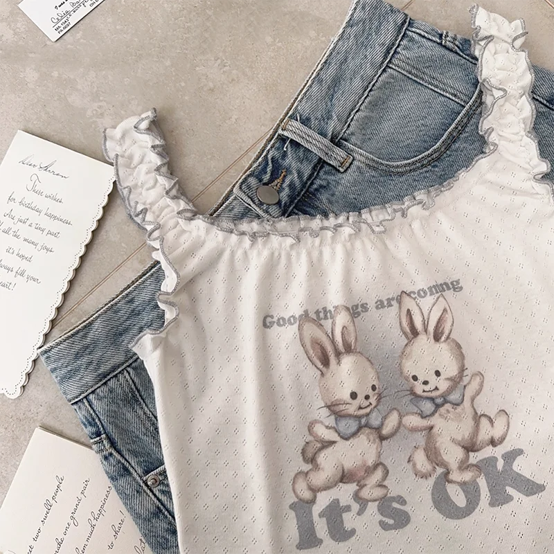 Positive Bunnies Coquette Crop Top