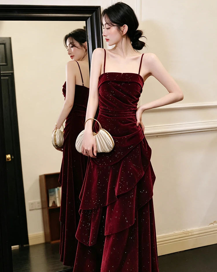 Bloodmoon Rose Vampirecore Dark Romantic Velvet Dress