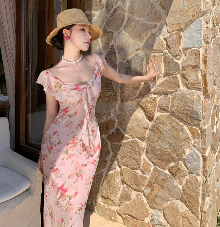 Island Rose Floral Cottage Fairy Dress