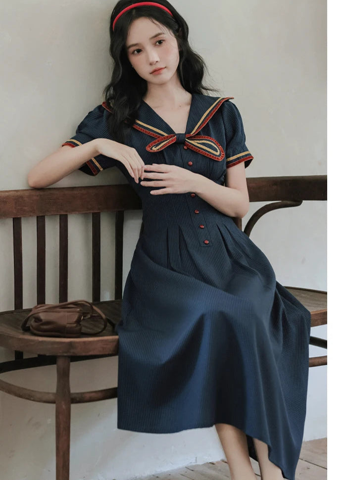 Candle Weather Japanese Style Sailor Dress