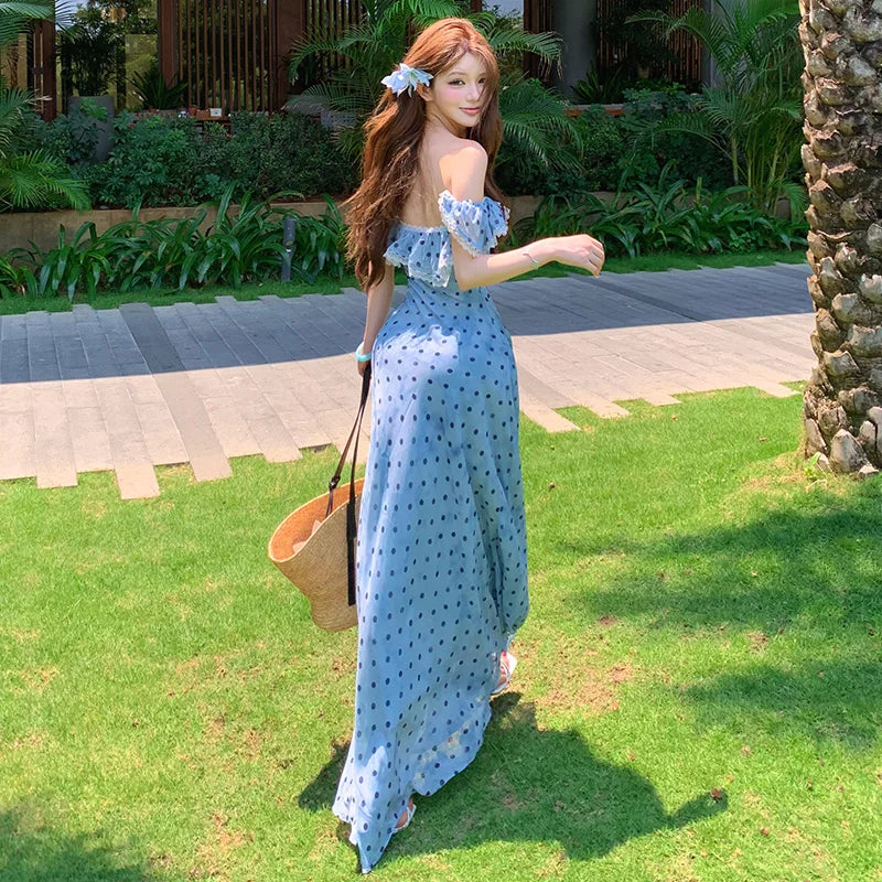 Sapphire Muse Polka Dot Coquette Dress