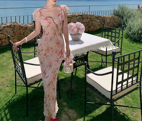 Island Rose Floral Cottage Fairy Dress