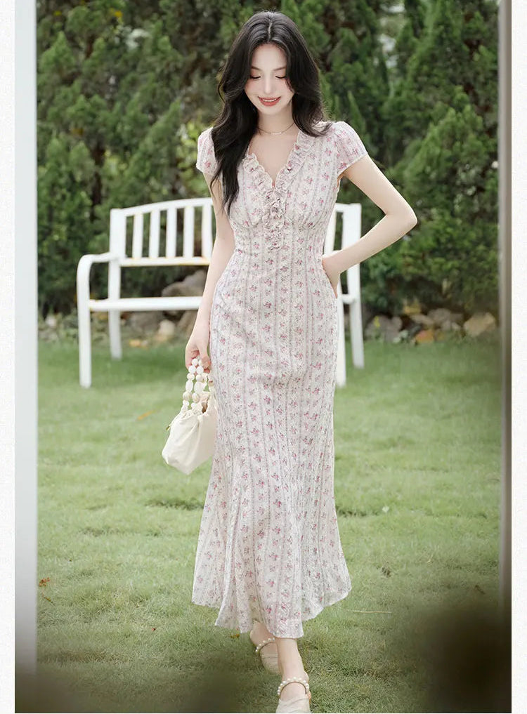 Alina Shabby Chic Embroidered Spring Dress