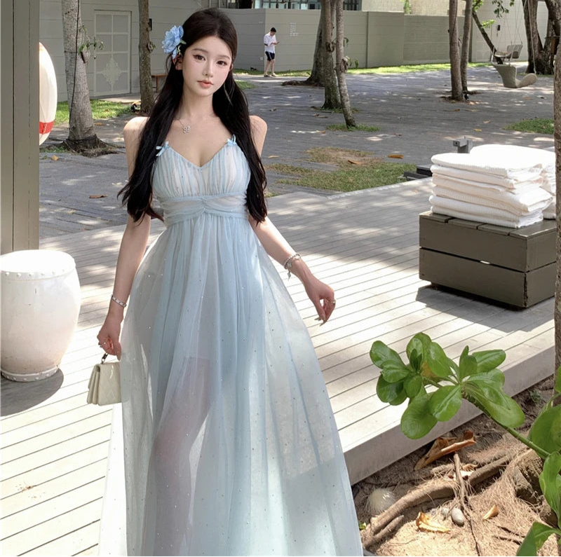 Iridia Light Blue Ethereal Fairy Dress