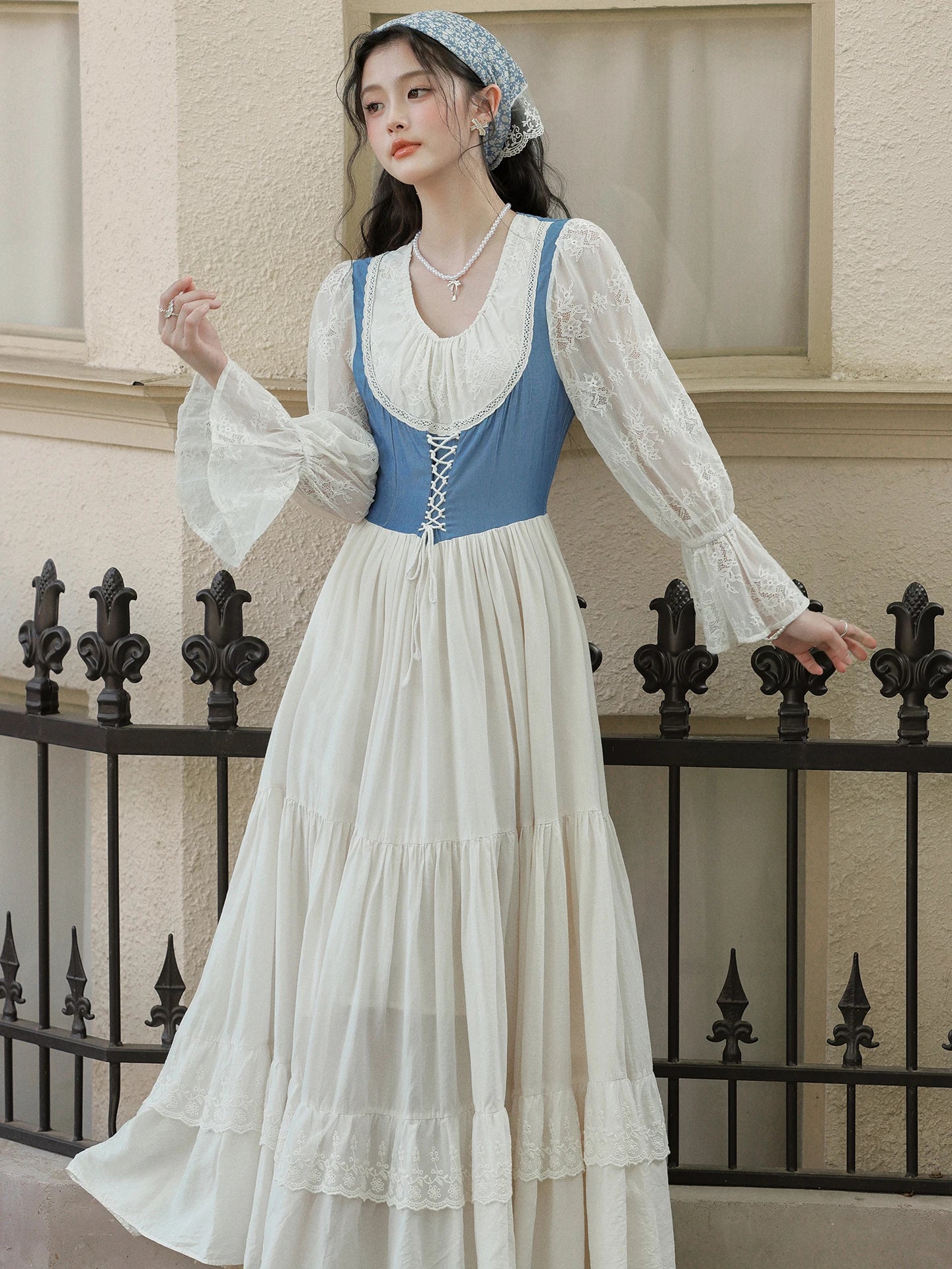 cottagecore white dress Cottage Witch dress Cottagecore Dress cottagecore outfit village witch