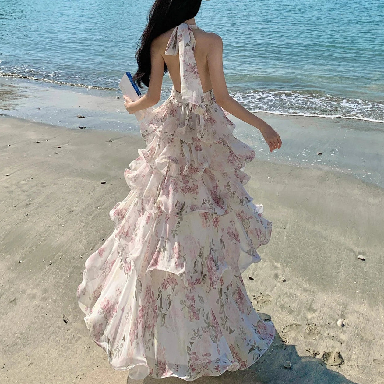 Honey Beam Flared Ruffle Spring Coquette Dress