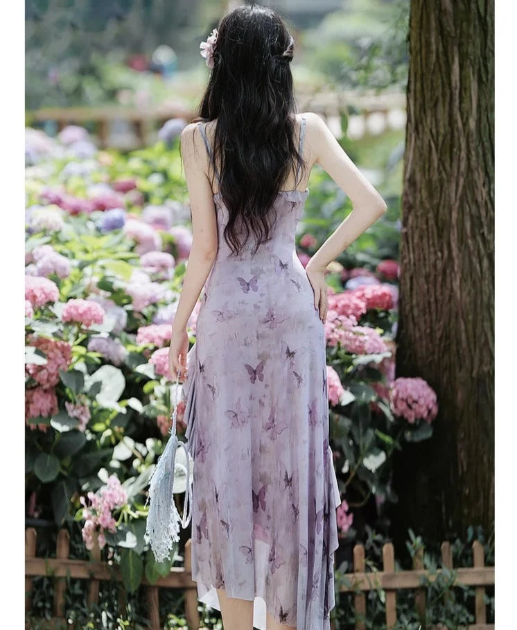 Violet Butterfly Ethereal Fairycore Dress Fairy Dresses Fairycore Style Violet Butterfly Ethereal Fairycore Dress Fairy Dresses Fairycore Style