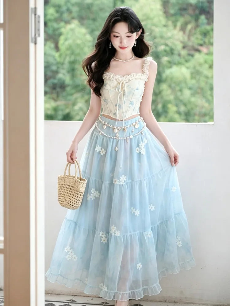 Aphrodite Aura Ethereal Essence Fairycore Princess 2-Piece Set
