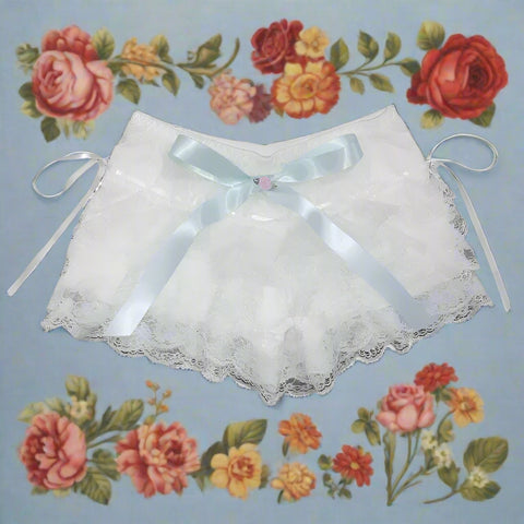 Coquette Style Ruffle Bloomer Shorts Coquette Fashion Dollette Style